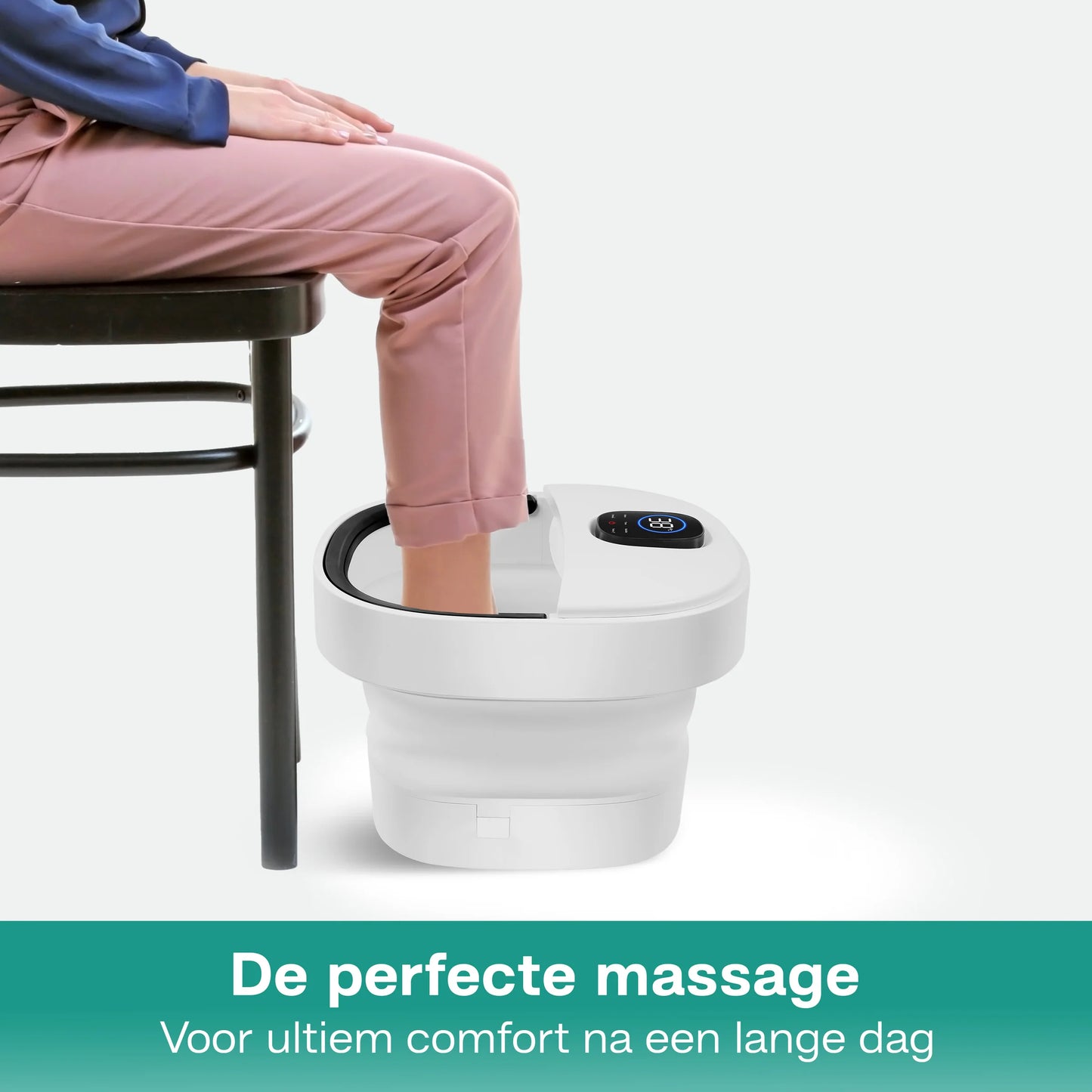 Massage Voetenbad ZD3000 - Opvouwbaar - Automatische Rollers - Wit