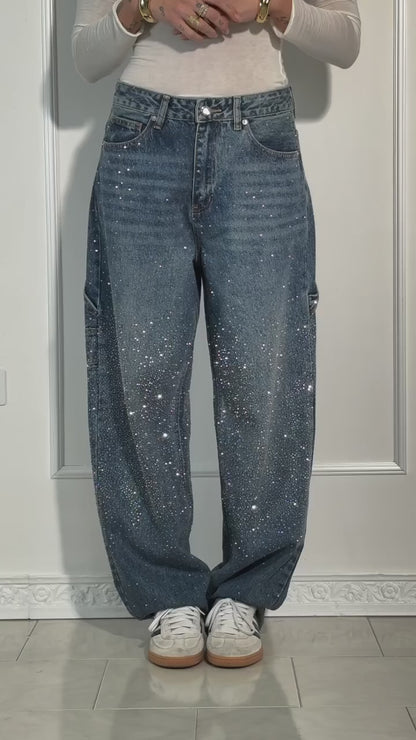 Balloon Carpenter Shine Denim Jeans